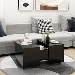 Sohvapöytä 60x60x38 cm lastulevy musta