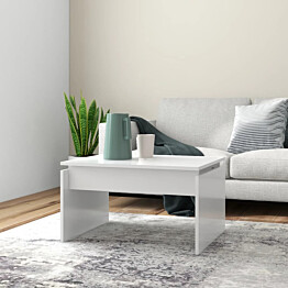 Sohvapöytä 68x50x38 cm lastulevy valkoinen