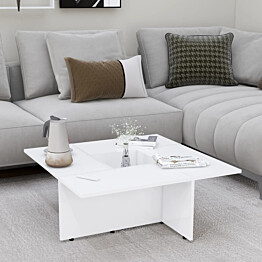 Sohvapöytä 79,5x79,5x30 cm lastulevy valkoinen