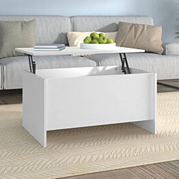 Sohvapöytä 80x55,5x41,5 cm tekninen puu valkoinen