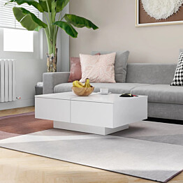 Sohvapöytä 90x60x31 cm lastulevy valkoinen