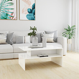 Sohvapöytä 90x60x42,5 cm lastulevy valkoinen