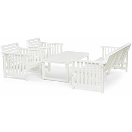 Sohvaryhmä Eivor, pöytä, sohva, 2 nojatuolia, valkoinen