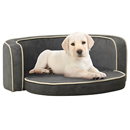 Taitettava koiran sohva 73x67x26 cm plyysi pestävä harmaa