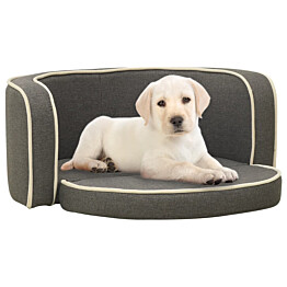 Taitettava koiran sohva 76x71x30 cm pellava pestävä harmaa