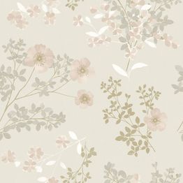 Tapetti Boråstapeter InBloom Prairie Rose, 7231, 0.53x10.05m, beige