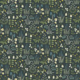 Tapetti Boråstapeter InBloom Strawberry Field, 7214, 0.53x10.05m, musta