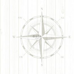 Tapetti Esta Regatta Crew Surf Edition 138974 0,53x10,05 m valkoinen/hopea