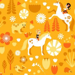 Tapetti Kevätlaulu 5224-2 0,53x11,2 m oranssi