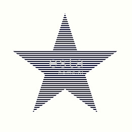 Tapetti Star with Stripes 138706 0,53x10,05 m tummansininen, valkoinen