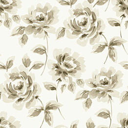 Tapetti Watercolor Painting Roses 128012 0,53x10,05 m beige/ruskea non-woven