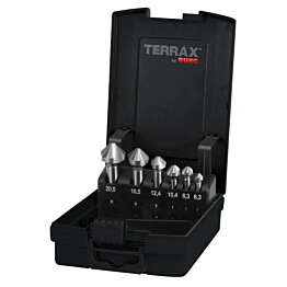 Kärkiupotinsarja Terrax 6,3-20,5 mm C90° HSS 6-os. DIN335