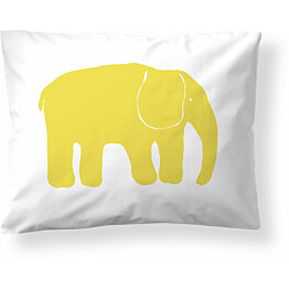 Tyynyliina Finlayson Yksi elefantti 50x60 cm keltainen