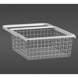 Ulosvedettävä, 18,5 cm korkuinen lankakori 45 sopii mainiosti vaikkapa vaatesäilytykseen