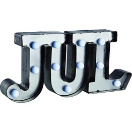 Valokoriste Word Jul LED 11 valoa metalli harmaa paristokäyttöinen