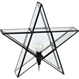 Valotähti Sigismund 38 cm metalli/lasi musta