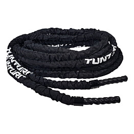 Voimaköysi Tunturi Pro Battle Rope With Protection 10 m musta/valkoinen