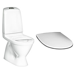 WC-istuin Gustavsberg Nautic 1500 Hygienic Flush kaksoishuuhtelu piilo-S-Lukko + istuinkansi Nautic 9M24