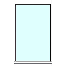 Yksilasinen ikkuna HR-Ikkunat 6x9 maalattu valkoinen karmi kiinteä ikkuna karkaistu turvalasi