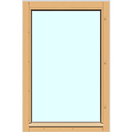 Yksilasinen ikkuna HR-Ikkunat 6x9 suojakäsitelty karmi kiinteä ikkuna karkaistu turvalasi