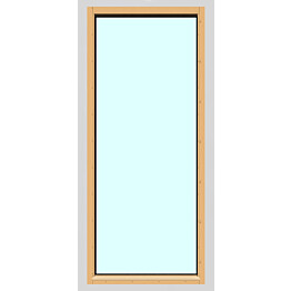 Yksilasinen ikkuna HR-Ikkunat 8x19 suojakäsitelty karmi kiinteä ikkuna tasolasi
