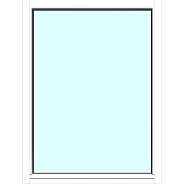 Yksilasinen ikkuna HR-Ikkunat 9x12 maalattu valkoinen karmi kiinteä ikkuna karkaistu turvalasi