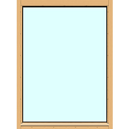 Yksilasinen ikkuna HR-Ikkunat 9x12 suojakäsitelty karmi kiinteä ikkuna karkaistu turvalasi