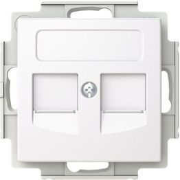 Datarasia Abb Saga 2xRJ45 keystone 85 m, valkoinen