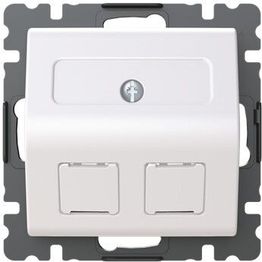 Datarasia Abb Saga 2xRJ45 universal 85, valkoinen, 50kpl