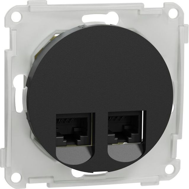 Datarasia Schneider Electric ELKO One, 2x8 CAT6 UTP, suora, uppoasennus, keskiölevyllä