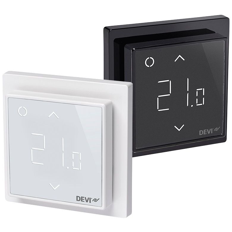 Yhdistelmätermostaatti DEVIreg Smart puhdas valkoinen