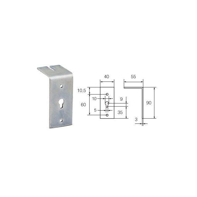 Liukuoven peitelaudan kannatin
