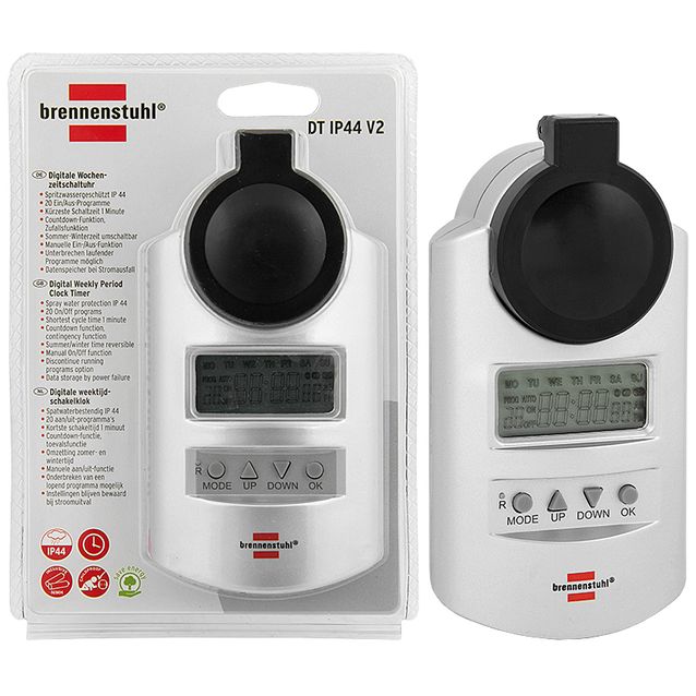 Digitaalinen viikkoajastin Brennenstuhl IP44