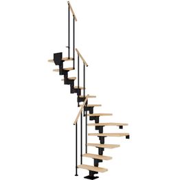 Portaat Dolle Dublin Classic II -kaide lakattu pyökki musta U-malli eri kokoja