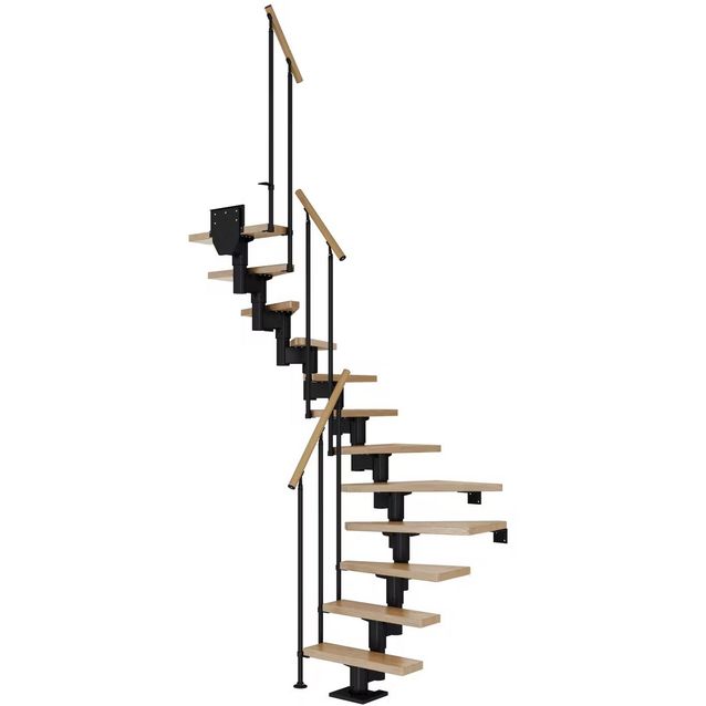 Portaat Dolle Dublin Classic II -kaide lakattu tammi musta U-malli eri kokoja