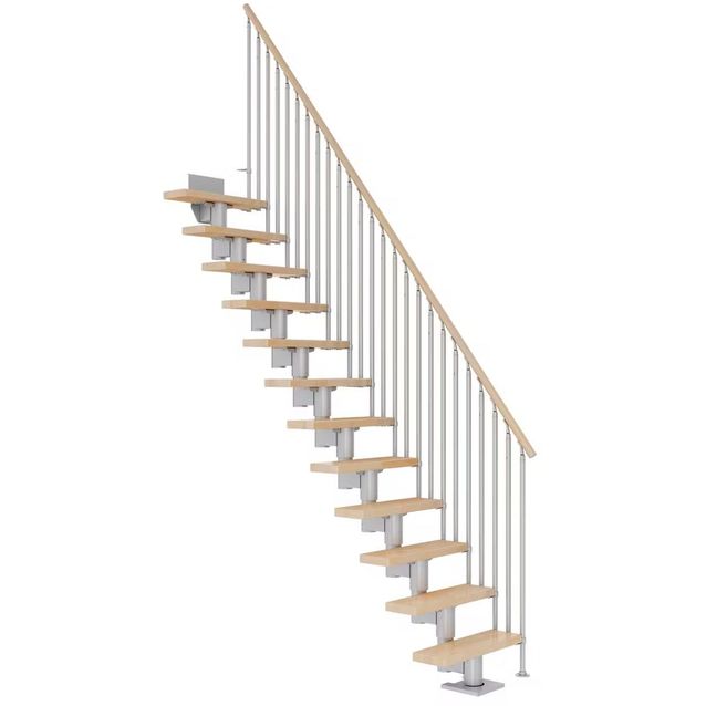 Portaat Dolle Dublin Classic III -kaide lakattu pyökki harmaa suora eri kokoja