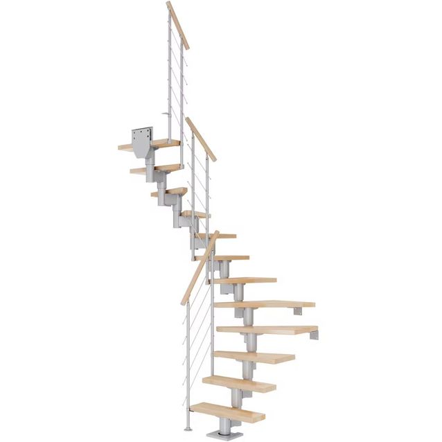 Portaat Dolle Dublin Style 6 -kaide lakattu pyökki harmaa U-malli eri kokoja