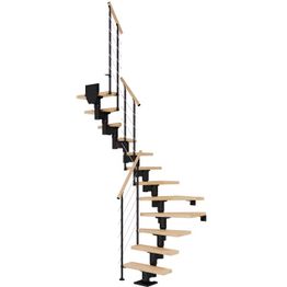 Portaat Dolle Dublin Style 6 -kaide lakattu pyökki musta U-malli eri kokoja