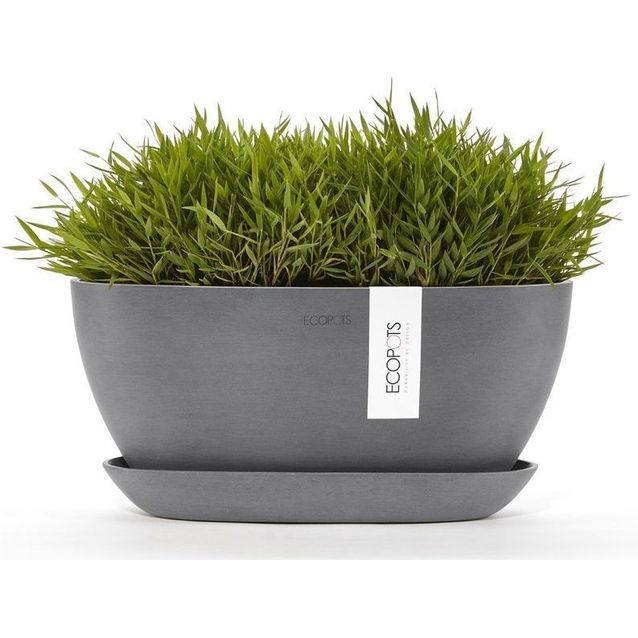 Kukkaruukku aluslautasella Ecopots Sofia, 30cm