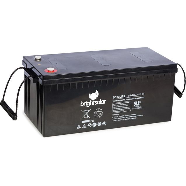 Akku Brightsolar DC12-225 AGM, 12V DC, huoltovapaa