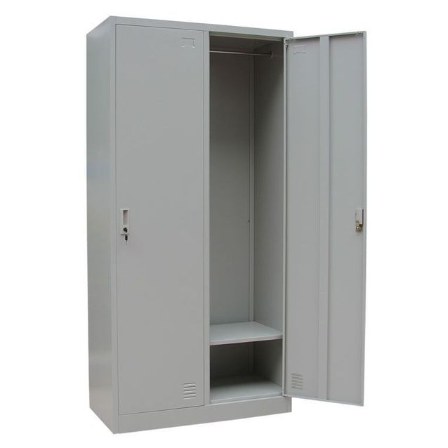 Pukukaappi Timco 2P, 1900x900x450mm, vaaleanharmaa