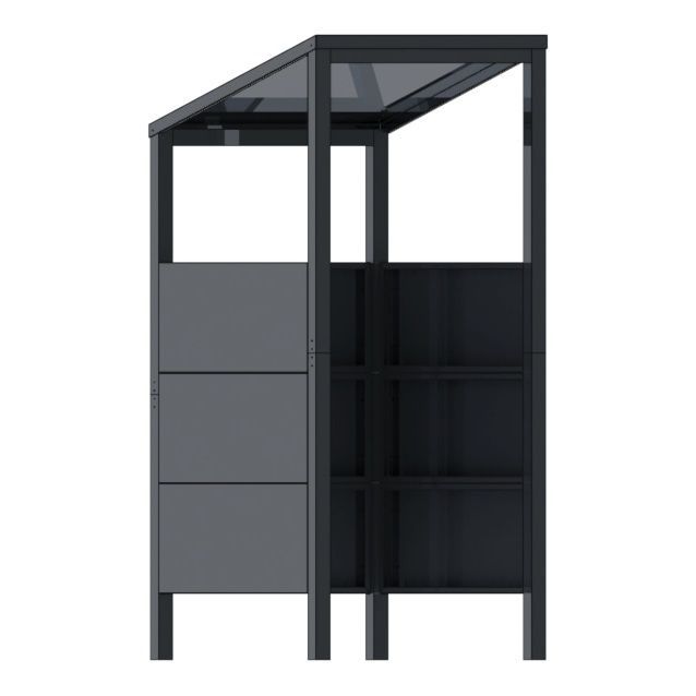 Roskakatos Green Land M, alumiini, tummanharmaa