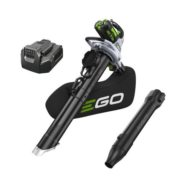 Akkulehti-imuri Ego Power+ LV5004E, 56V, säädettävä teho, 850m3, 15Nm, muunnettavissa puhaltimeksi, sisältää 5Ah akun ja laturin