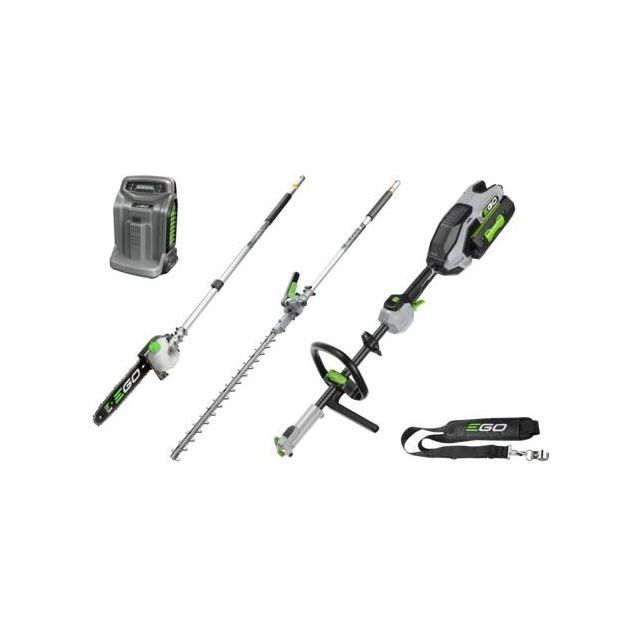 Akkumonitoimityökalu Ego Power+ MHCC1022E, 56V, pensasleikkuri-lisälaite, puomisaha lisälaite, sisältää 2.5Ah akun ja pikalaturin