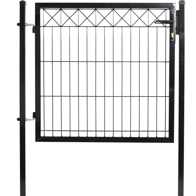 Elementtiaidan portti Hortus X, 1000x1000mm, musta