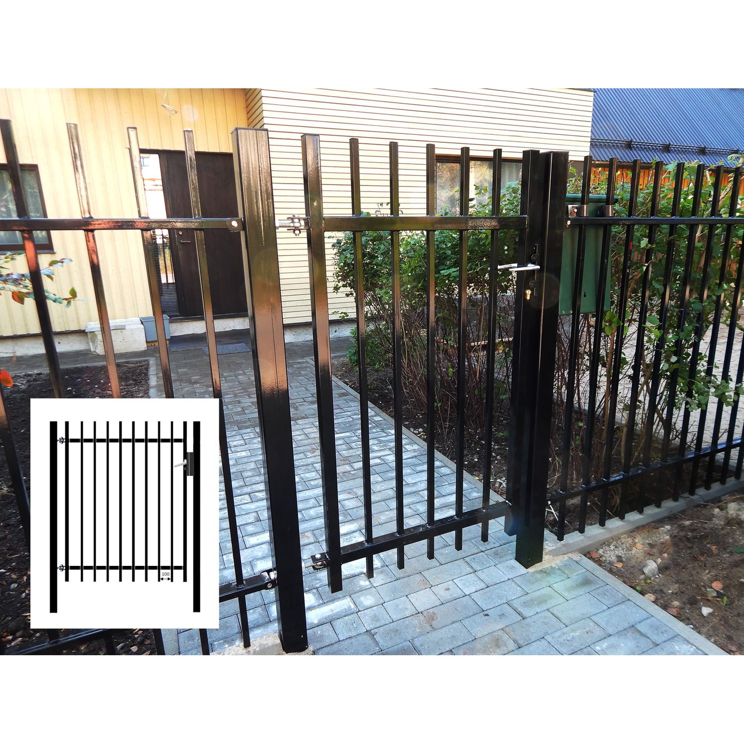 Elementtiaidan käyntiportti AB Polar 900 x 1140 mm