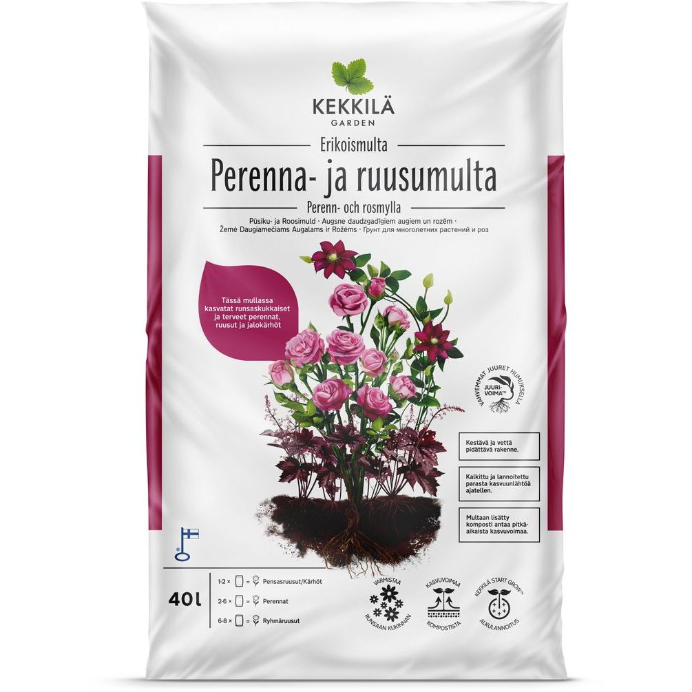 Perenna- ja ruusumulta Kekkilä 60 säkkiä x 40l/lava 2400 litraa