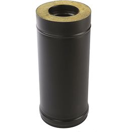 Eristetty jatko-osa Pisla-kamiinalle 1000mm/150mm musta/rst