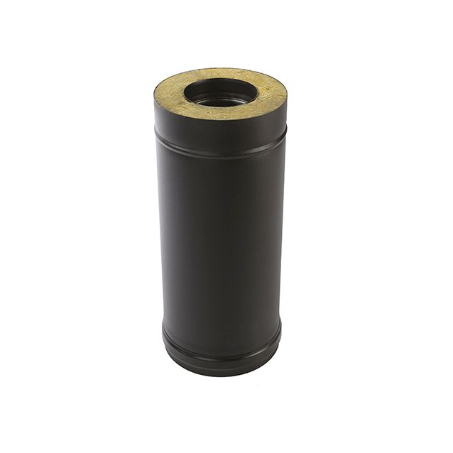 Eristetty jatko-osa Pisla-kamiinalle 1000mm/150mm musta/rst