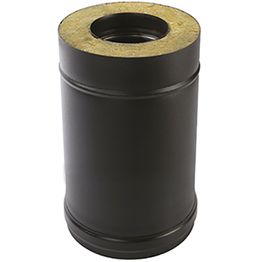 Eristetty jatko-osa Pisla-kamiinalle 500mm/150mm musta/rst